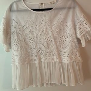 SUGARLIPS WHITE BLOUSE SIZE MEDIUM
